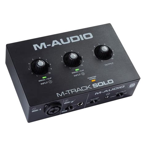 Buy M-Audio M-Track Solo 2-Channel USB Audio Interface With 1 Crystal ...