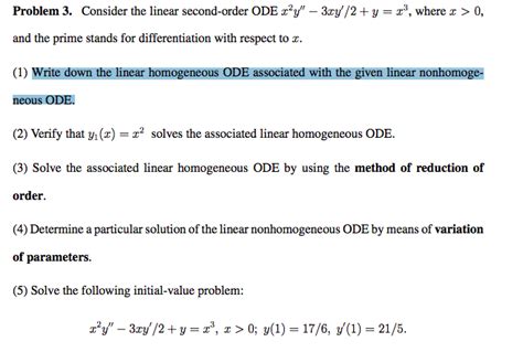Image result for Second Order Ode Practice Questions
