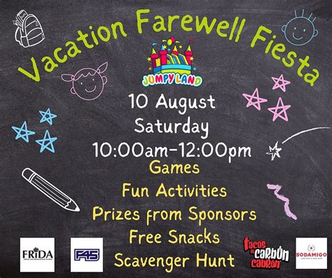 Vacation Farewell Fiesta, 22103 Bulverde Rd, San Antonio, TX, 10 August ...