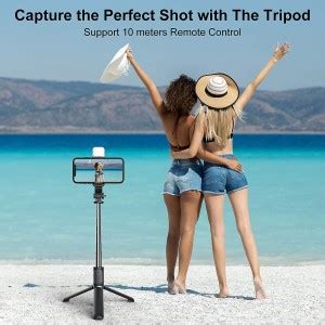 Flyers Selfie Stick with Led Fill Light Extendable Wireless Remote ...