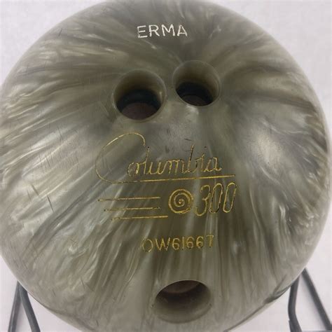 Vintage Columbia Bowling Ball 300 11lb 3oz ERMA w Bag Shoe Space Swirl ...