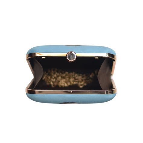Artklim Blue Portrait Printed Clutch