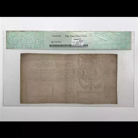 October 16, 1786 Georgia Colonial Currency 20 Shillings Note FR# GA-131 ...