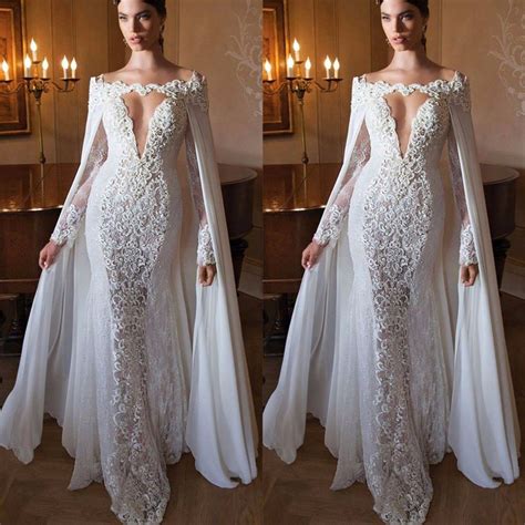 long sleeve wedding dress with cape