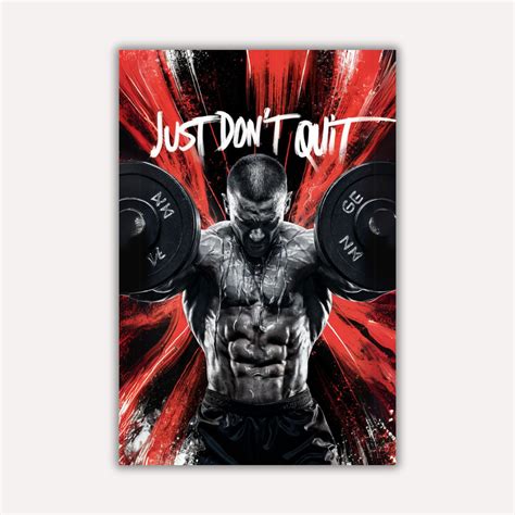 Gym Motivation Metal Poster - Persevere | Fitness Wall Art India – PopArto