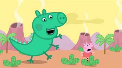 小猪佩奇半夜做梦梦到乔治变成绿色恐龙_腾讯视频