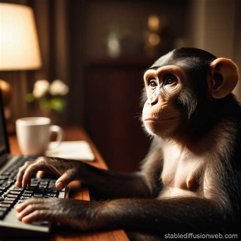 Monkey Plays Video Games on PC | Stable Diffusion Online