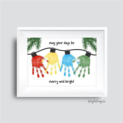 Christmas lights handprint art craft christmas handprint craft diy ...