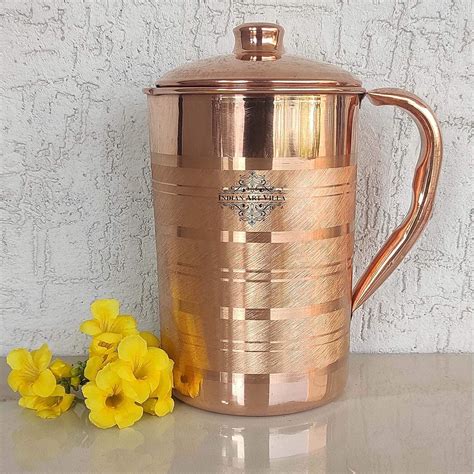 Buy Indian Art Villa Copper Jug, Storage Water (1700 ml) Online at Low ...