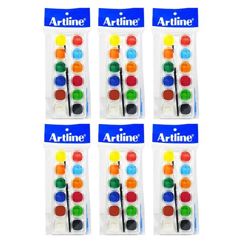 Artline Non-Toxic 12 Shades Water Colour Cakes | Watercolor Set for ...