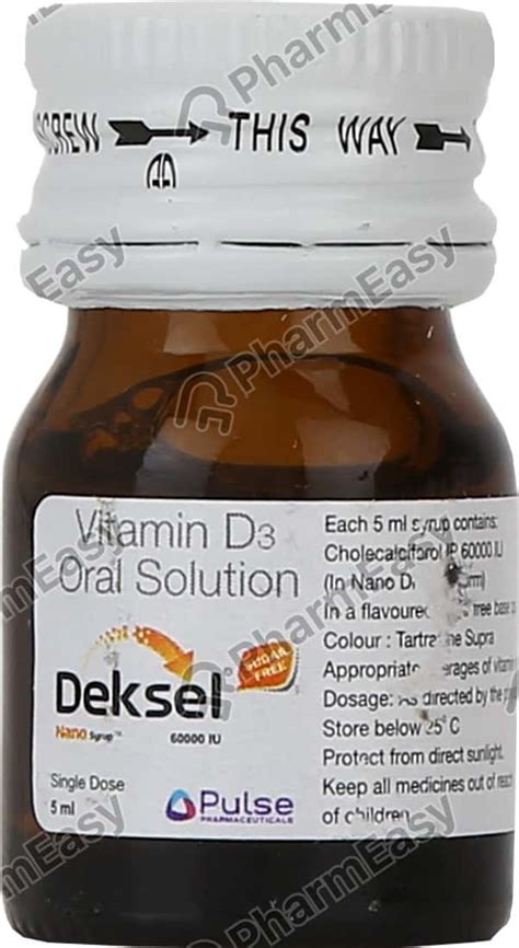 Deksel Nano 60000IU Syrup | Sugar free: Uses, Side-effects, Price ...