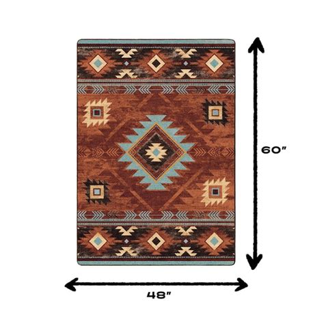 American Dakota Whiskey River 4 X 5 (ft) Rust Indoor Southwestern Area ...