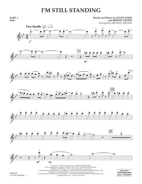 I'm Still Standing (arr. Michael Brown) - Pt.1 - Flute by Elton John ...