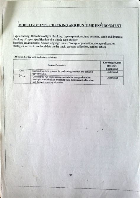 CD Unit 4 - Type Checking and Run-Time Environment in Compiler Design ...