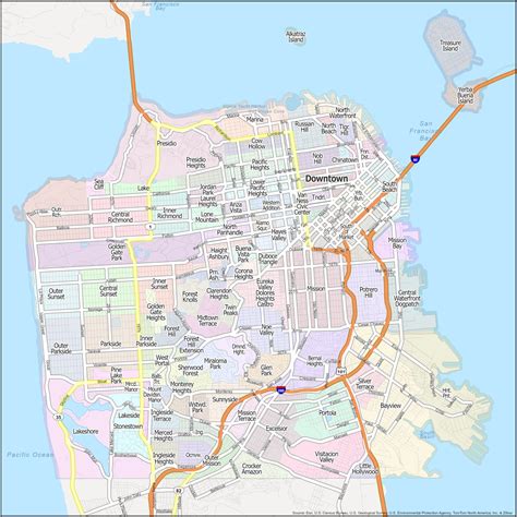 San Francisco Neighborhood Map - GIS Geography