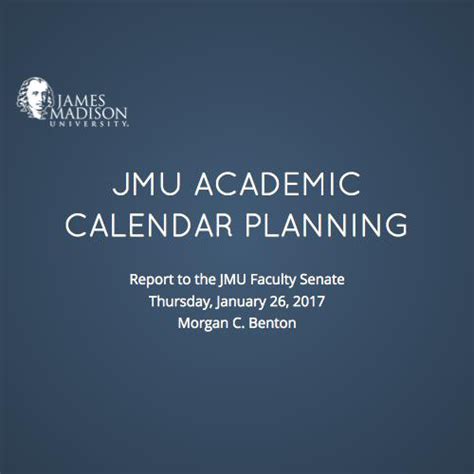 JMU Academic Calendar Planning