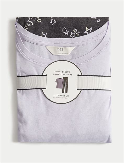 Buy Pure Cotton Printed Pyjama Set at Marks & Spencer