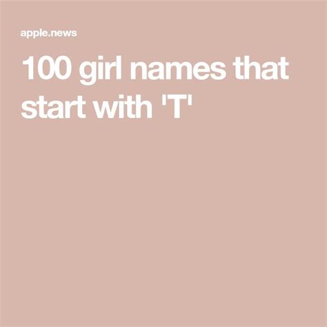106 girl names that start with 'T' — TODAY | Cute girl names, Pretty ...