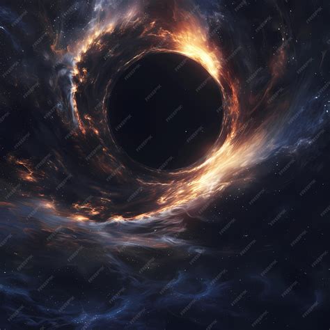 Black Hole Event Horizon Distortion A highresolution depiction of a ...