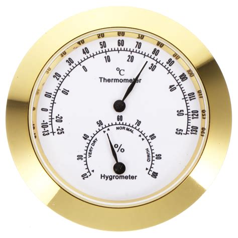 WORGEOUS Round Thermometer Premium Hygrometer Hydrometer Temperature ...