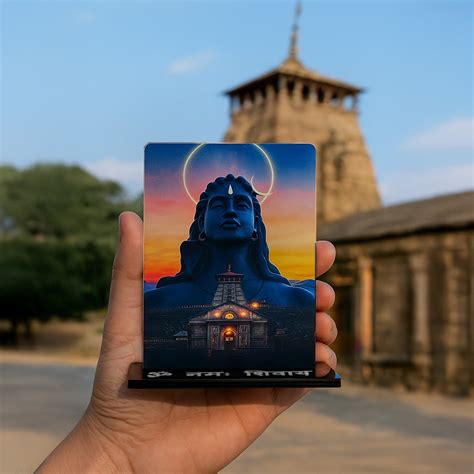 Adiyogi Shiva Acrylic Car Dashboard Frame – UV Printed 4×6 Inch ...