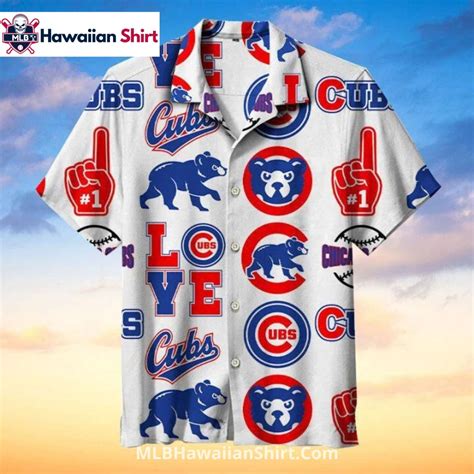White Cubs Hawaiian Shirt With Mascots And Love Design - MLB Hawaiian ...
