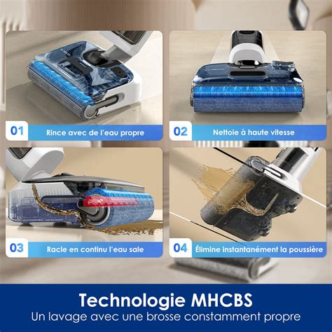 Tineco Floor ONE STRETCH S6 Aspirateur Eau et Poussière Laveur de Sols ...