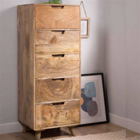Seeta Arts Tall Wooden Chest of Drawer for Bed Room | Living Room ...