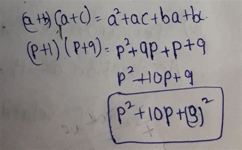 i) (p+1)(p+9) use suitable special products to find - Brainly.in