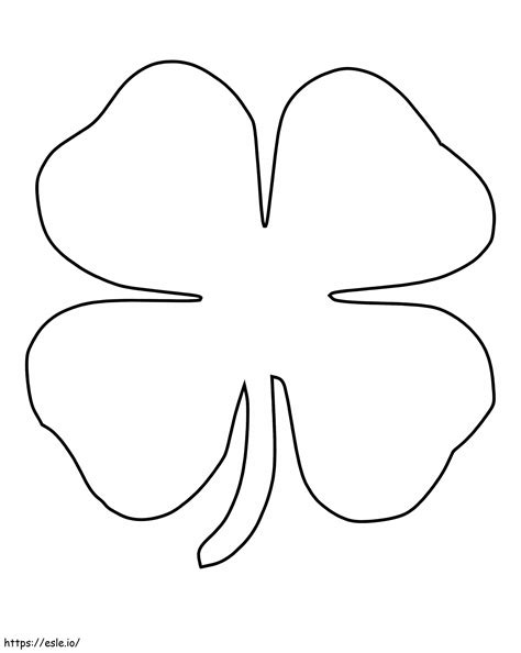 Clover Leaf Coloring Page