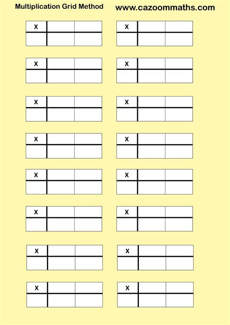 Image result for Making a Multiplication Grid