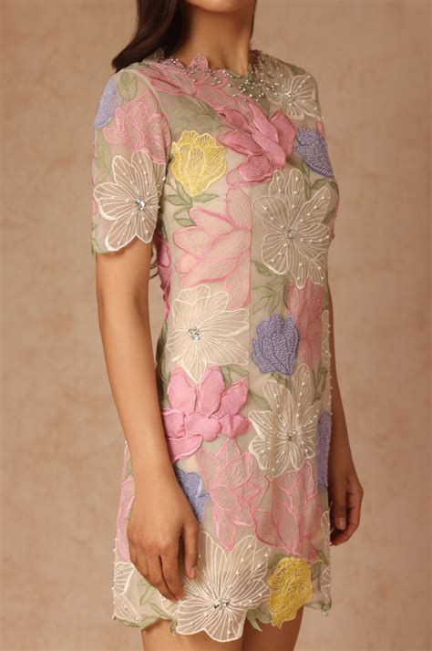 Floral Bodycon Dress With Slip – Shriya Som
