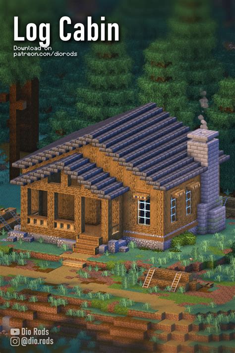 Image result for Minecraft Log Cabin Survival Tutorial