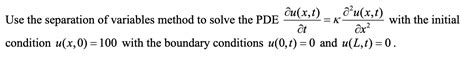 Image result for PDE2 Method of Separation of Variables Solved Examples