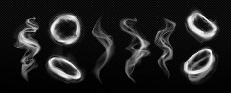 Hookah vape smoke circle and tornado vector effect 3d realistic ...