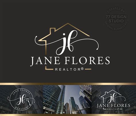 Real Estate logo design Branding kit Realtor logo Gold | Etsy in 2021 ...
