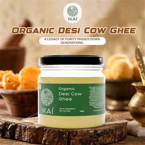 Organic Desi Cow Ghee 250g – Pure & 100% Natural – IKAI ORGANIC