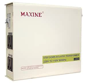 MAXINE Copper 1.5 KVA/1500 W Isolation 220V to 110V Toroidal ...