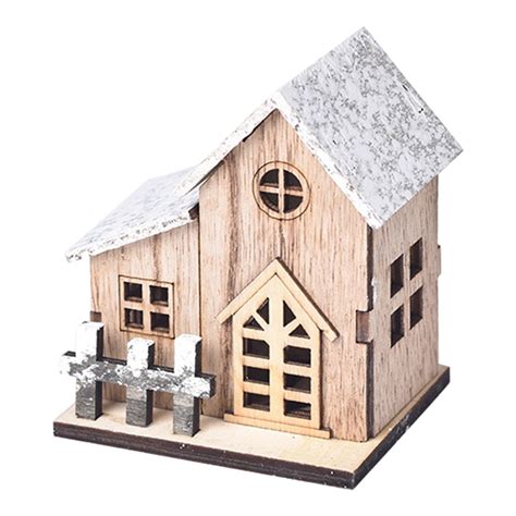 Buy Christmas Scene Village - LED Lighted Houses Wooden Figurines ...