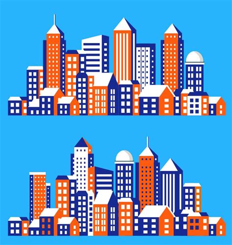 City Silhouette, Urban Skyline Clipart, Urban Skyline, Sunset Clipart ...