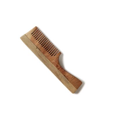 Neem Wood Flat Handle Comb 7.5" – Mandala Organics