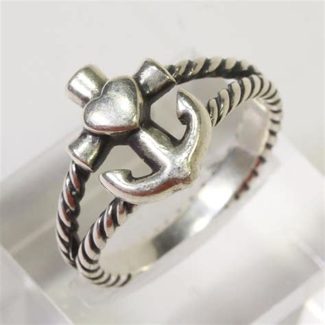 Silver 4.7g James Avery Anchor Heart Rope Ring | Property Room