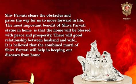 Diviniti Shiva Parvati Statue for Car Dashboard|999 Silver Plated ...