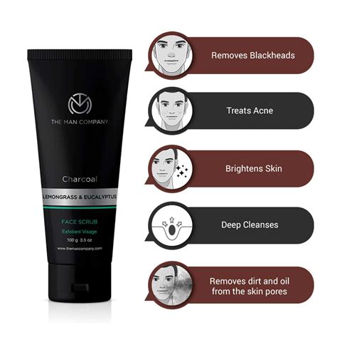 Buy THE MAN COMPANY CHARCOAL FACE SCRUB FOR EXFOLIATION ANTI-ACNE ...