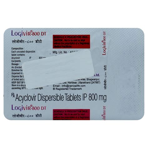 Logivir-800 mg DT Tablet | Uses, Side Effects, Price | Apollo Pharmacy