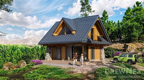 Harnaś Pomniejszony - Domy drewniane całoroczne, Domy do 70m2 na zgłoszenie, Nowości - DREWNEX