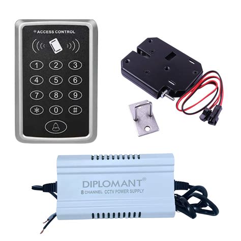 Navkar Systems Electronic Door Lock - Powder Coated Finish (Black) wit