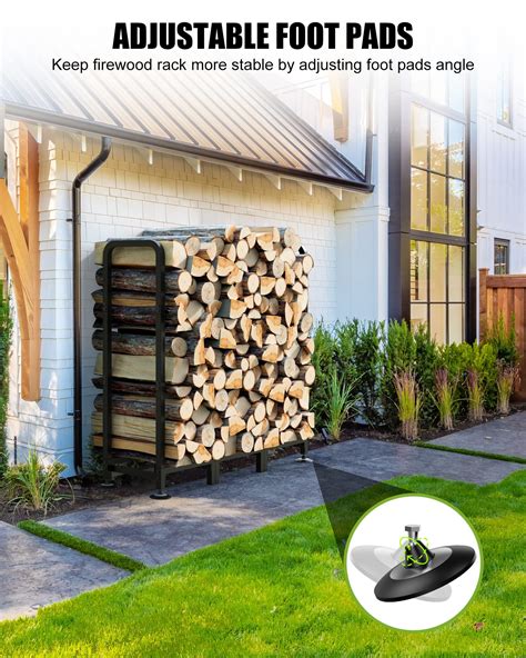 Snapklik.com : Brightown 4FT Firewood Rack Outdoor