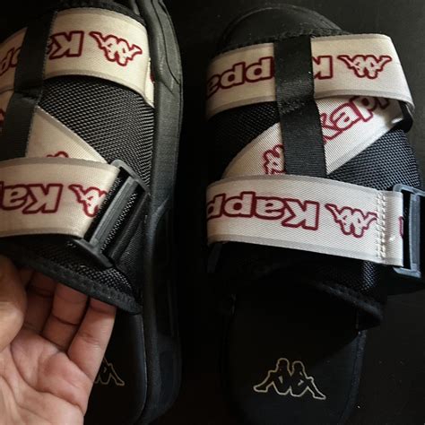logo tape kappa slides - Depop