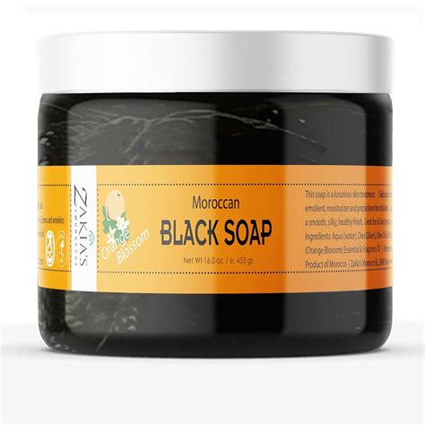 Zakia's Morocco Moroccan Black Soap - Orange Blossom India | Ubuy